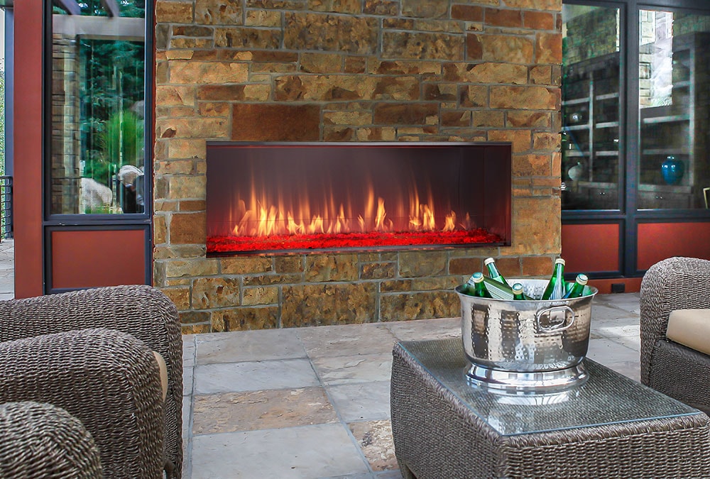 Light Up Your Landscape With The Lanai Gas Fireplace Heat Glo